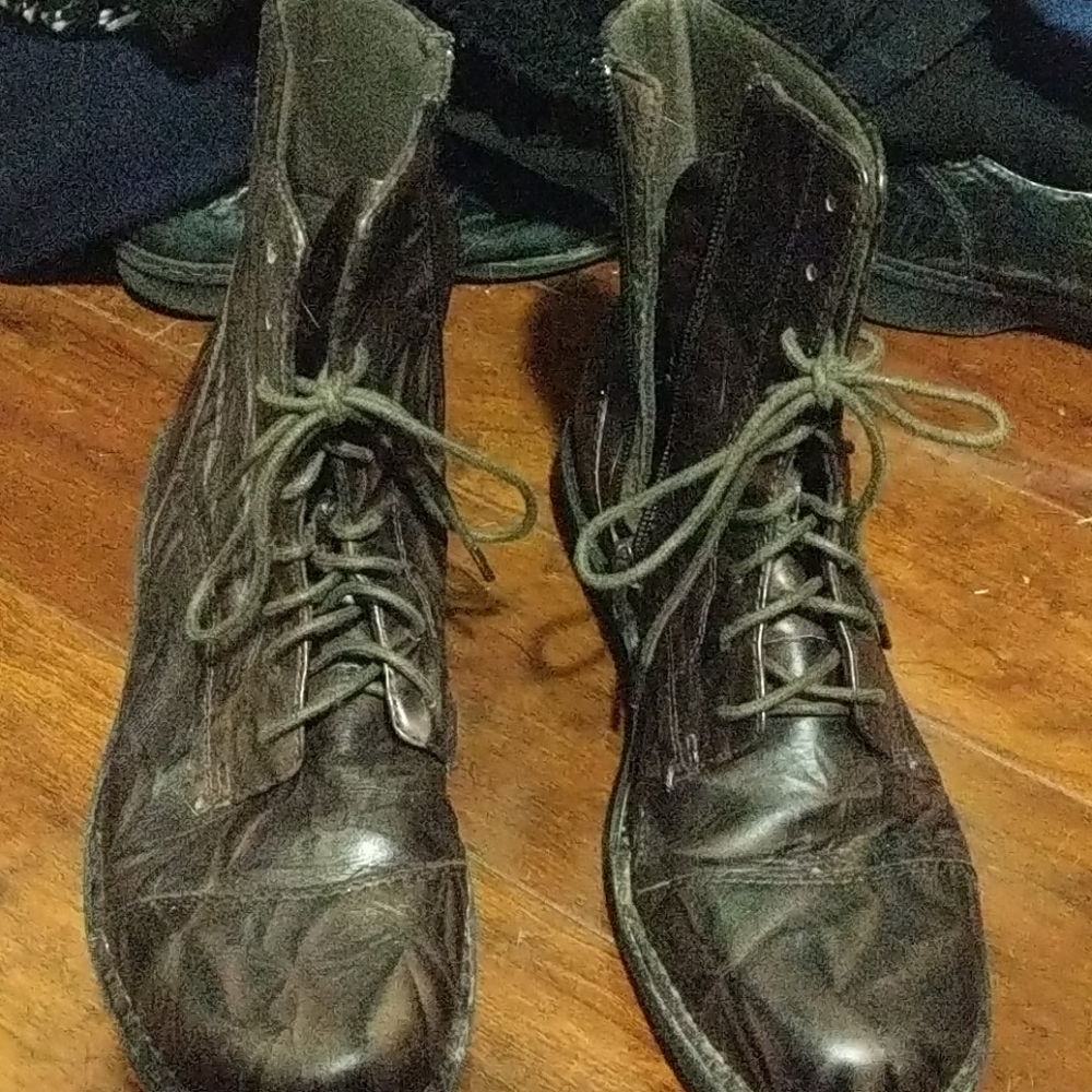 Leather booties